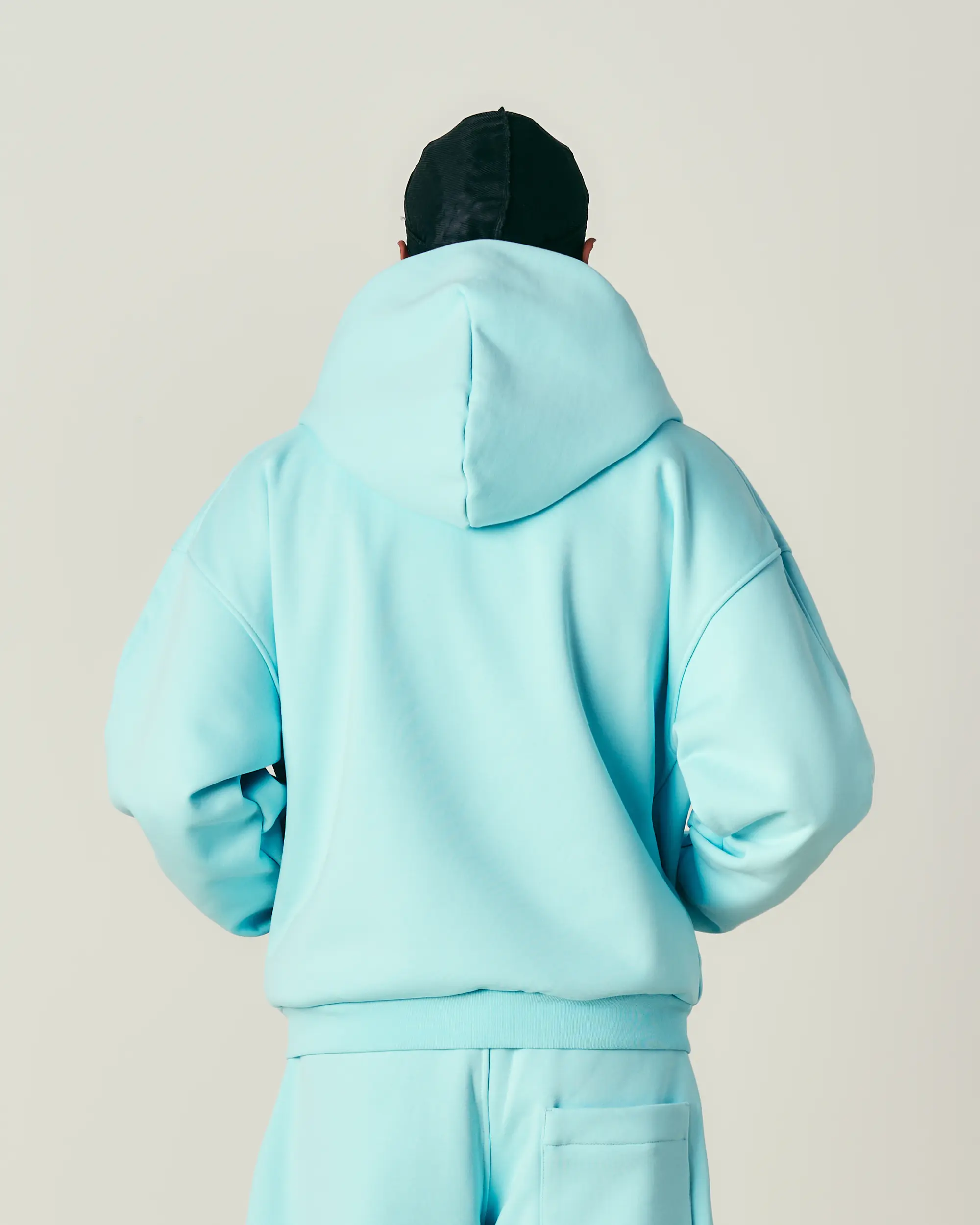 Baby Blue Zip Hoodie - Image 3