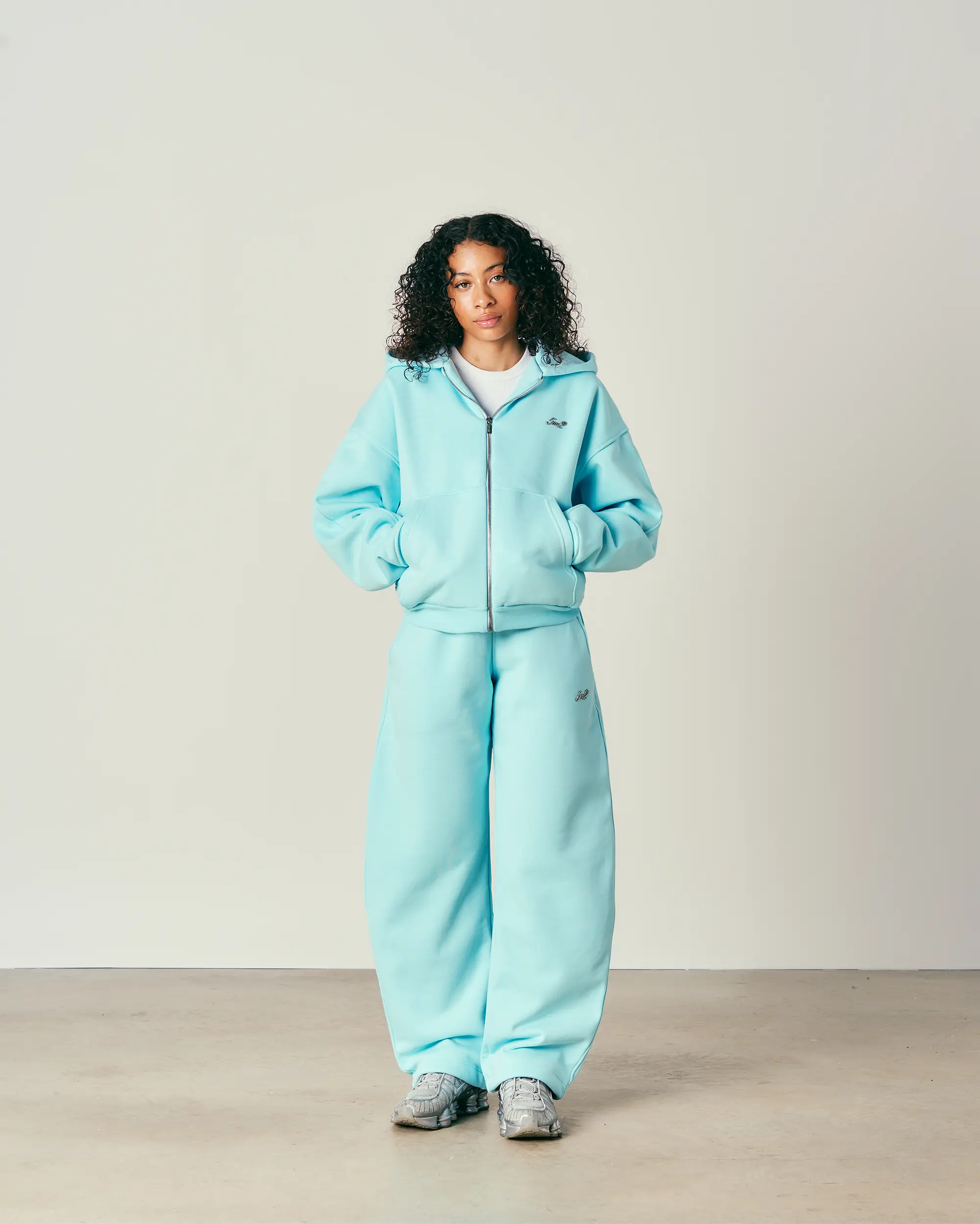 Baby Blue Zip Hoodie - Image 4