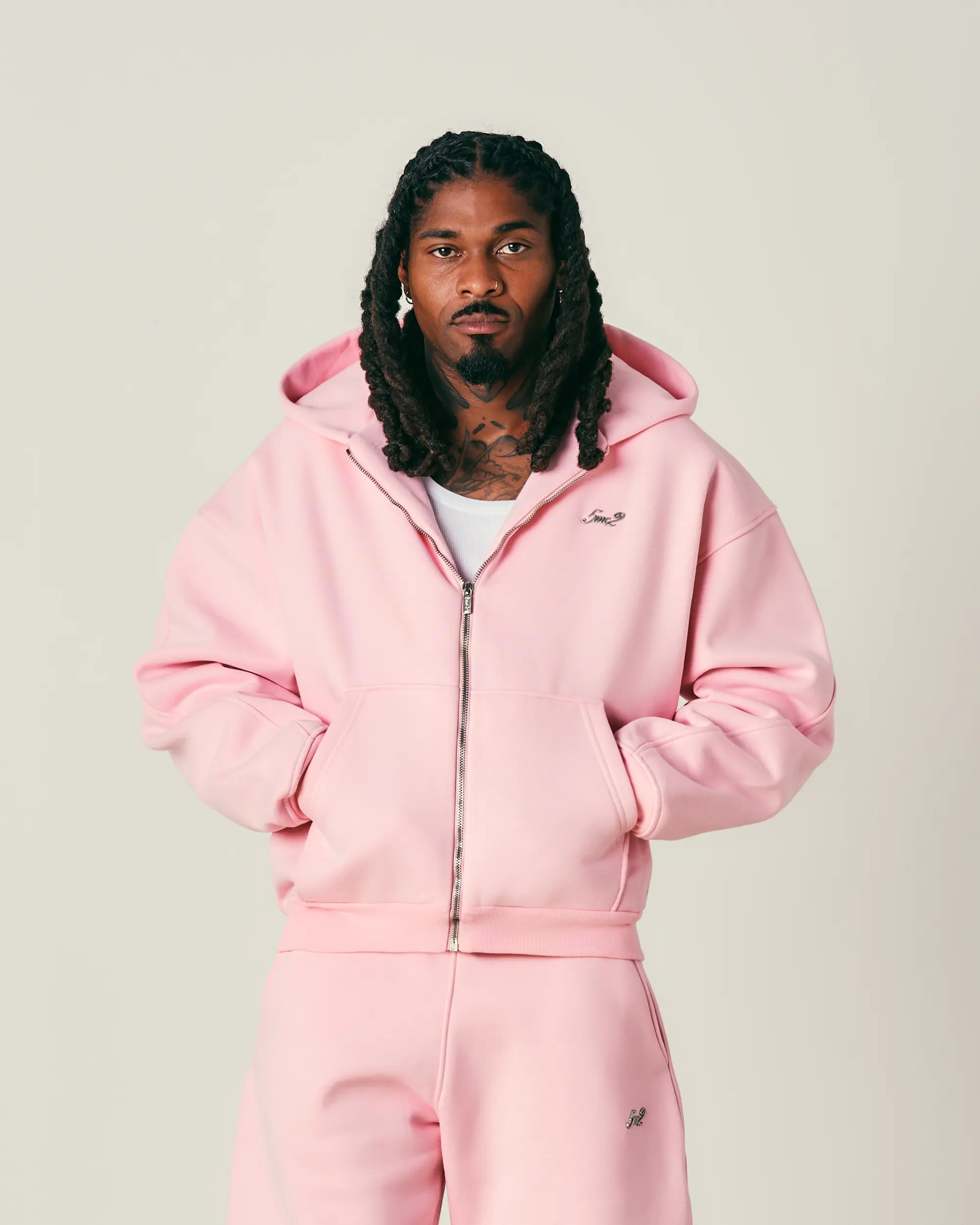 Baby Pink Zip Hoodie - Image 4