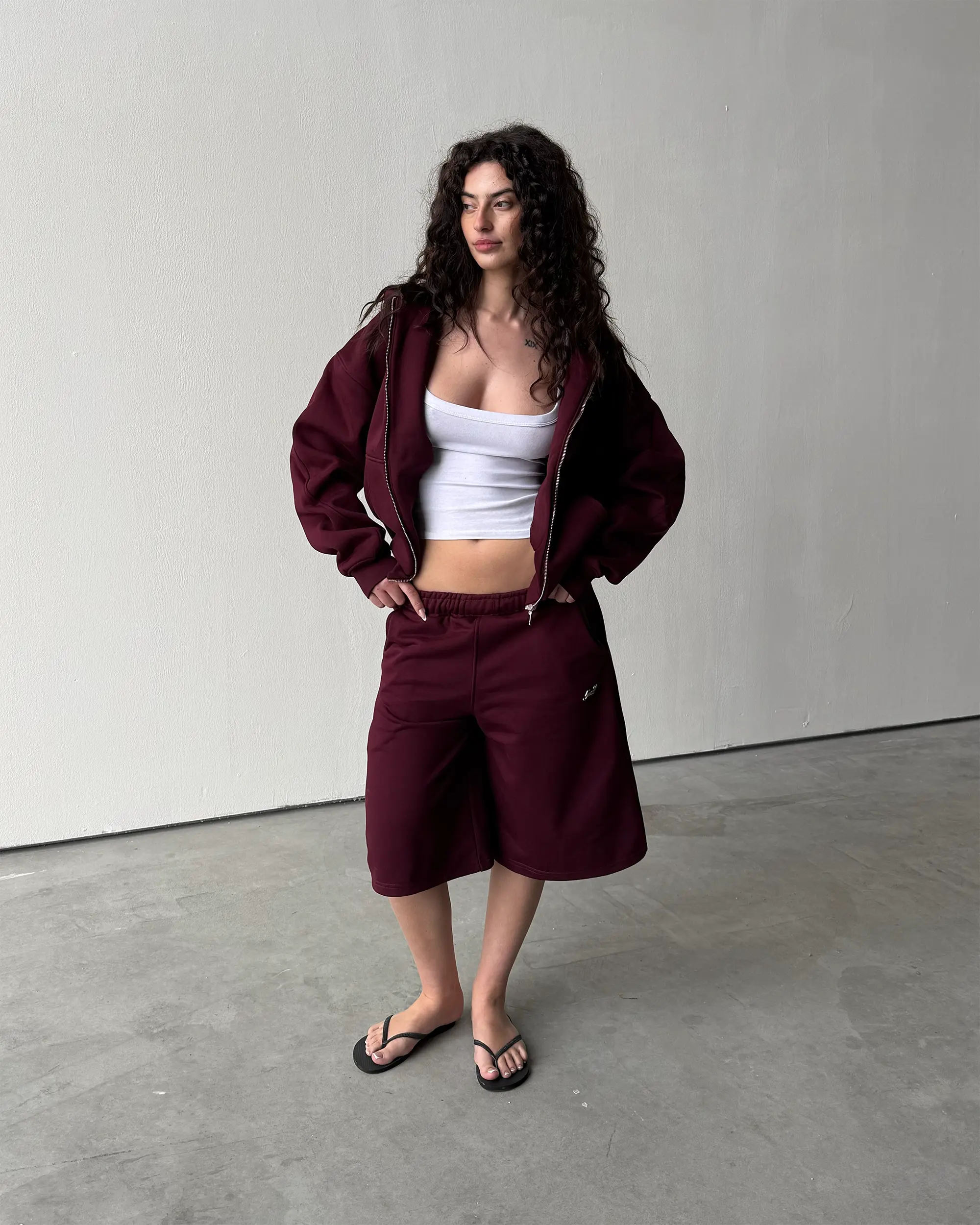 Bordeaux Sweatshorts - Image 4