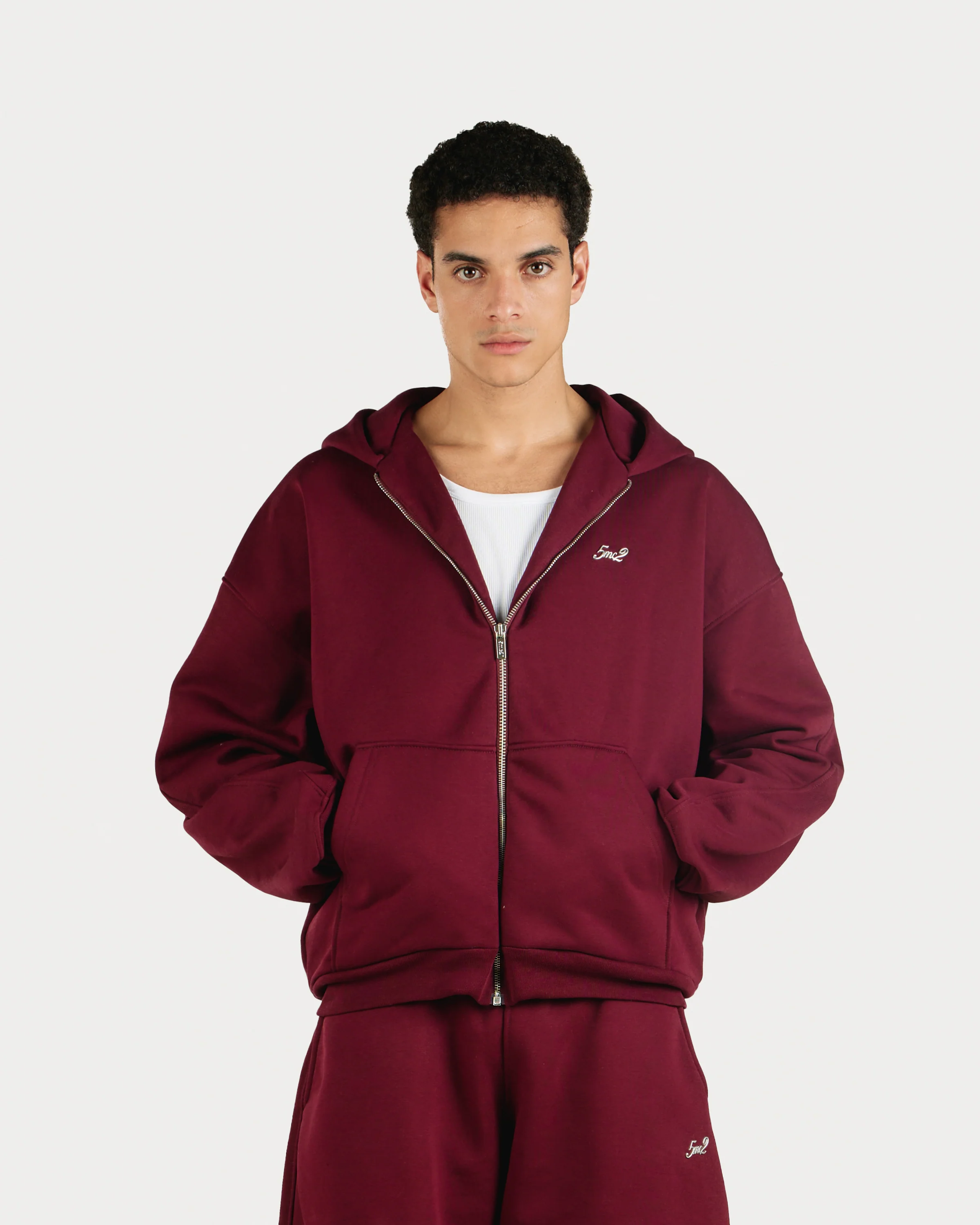 Bordeaux Zip Hoodie - Image 2