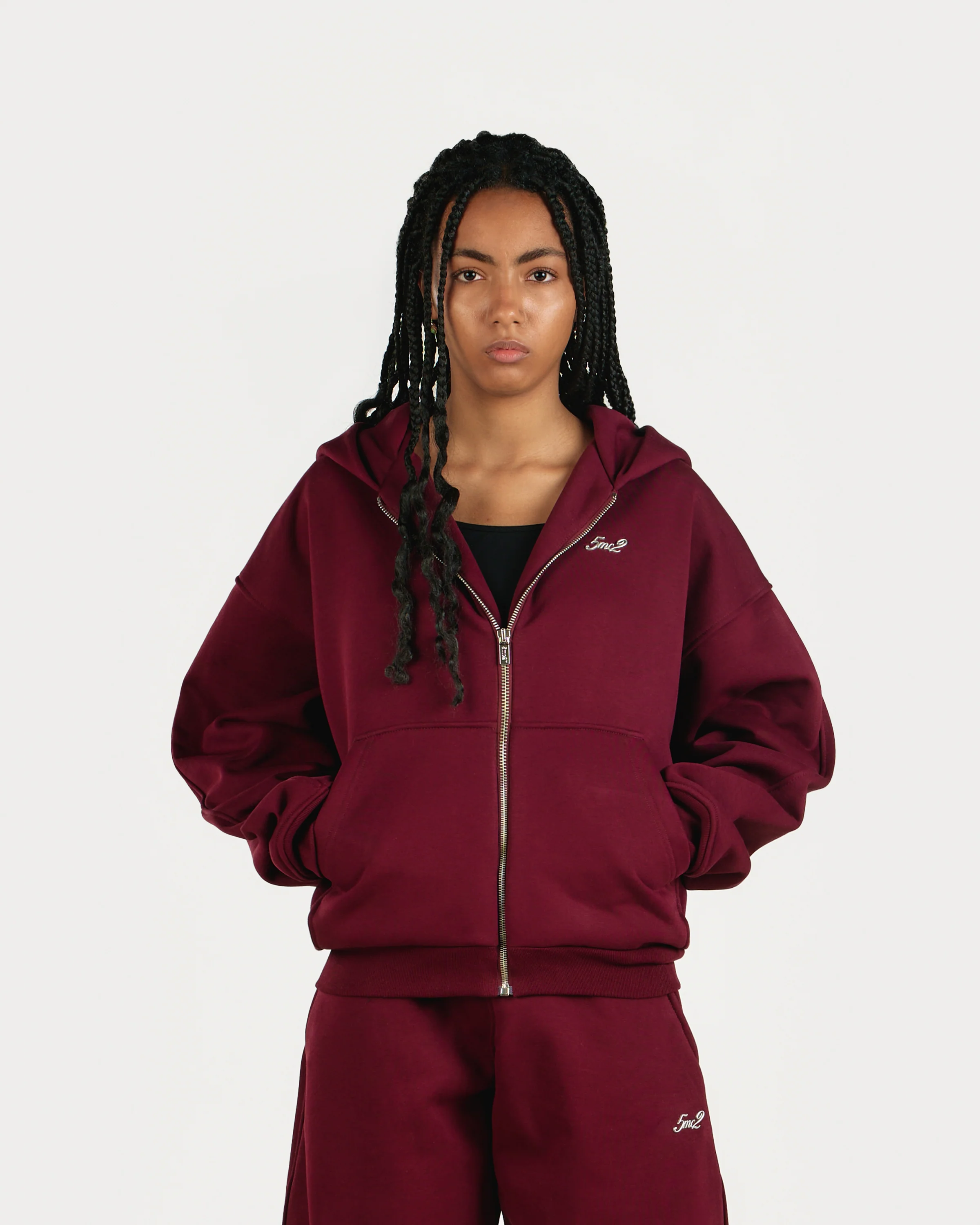 Bordeaux Zip Hoodie - Image 4