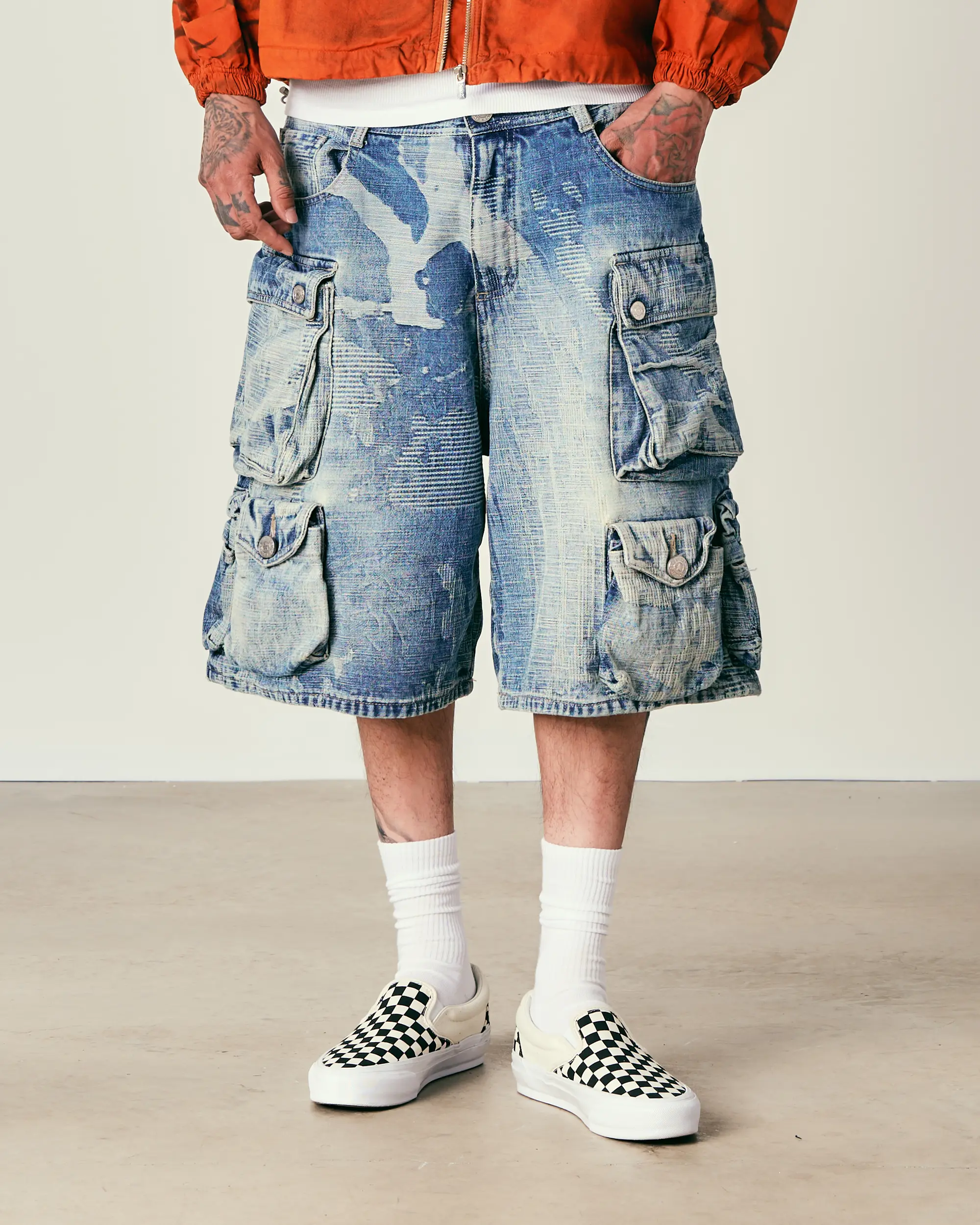 Ten pockets Camo Cargo Shorts - Image 2