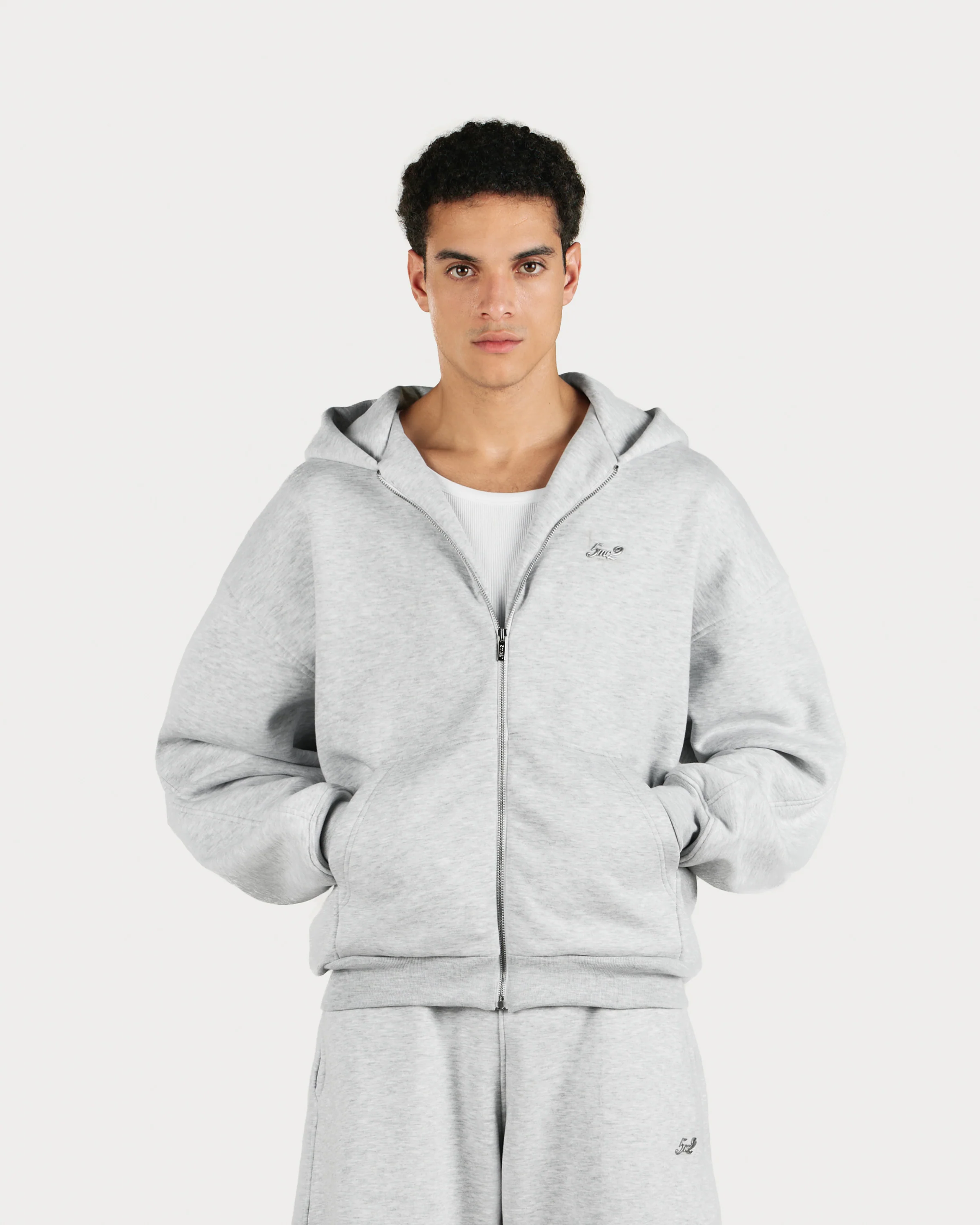 Champ Grey Zip Hoodie - Image 2
