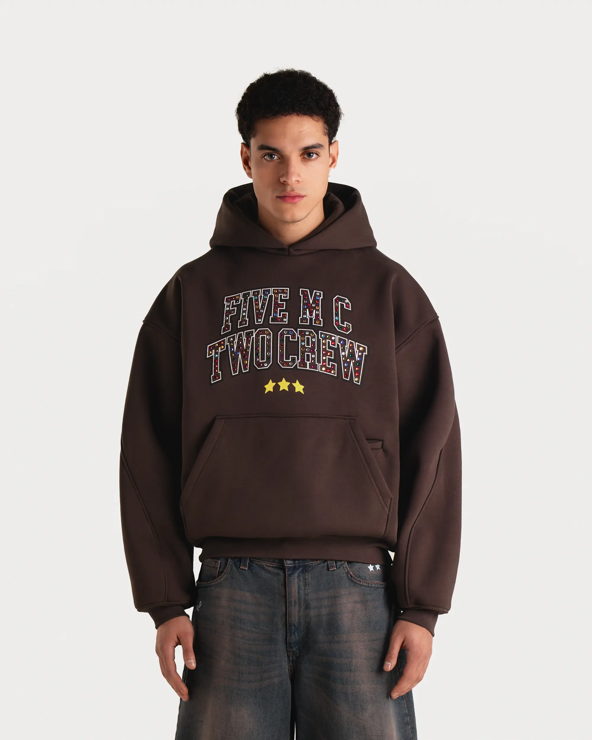 Choco Brown Crew Hoodie - Image 2