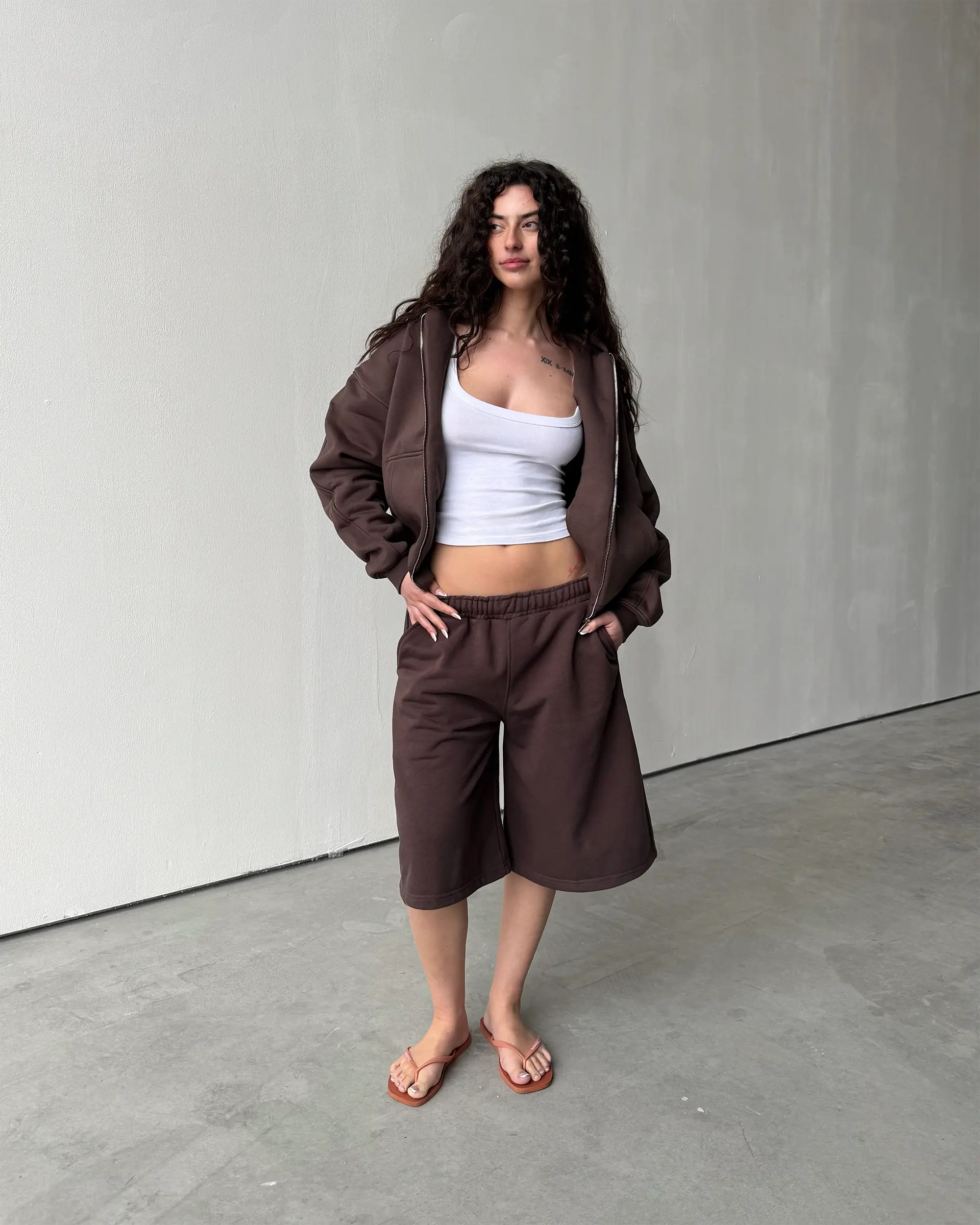 Choco Brown Sweatshorts - Image 4
