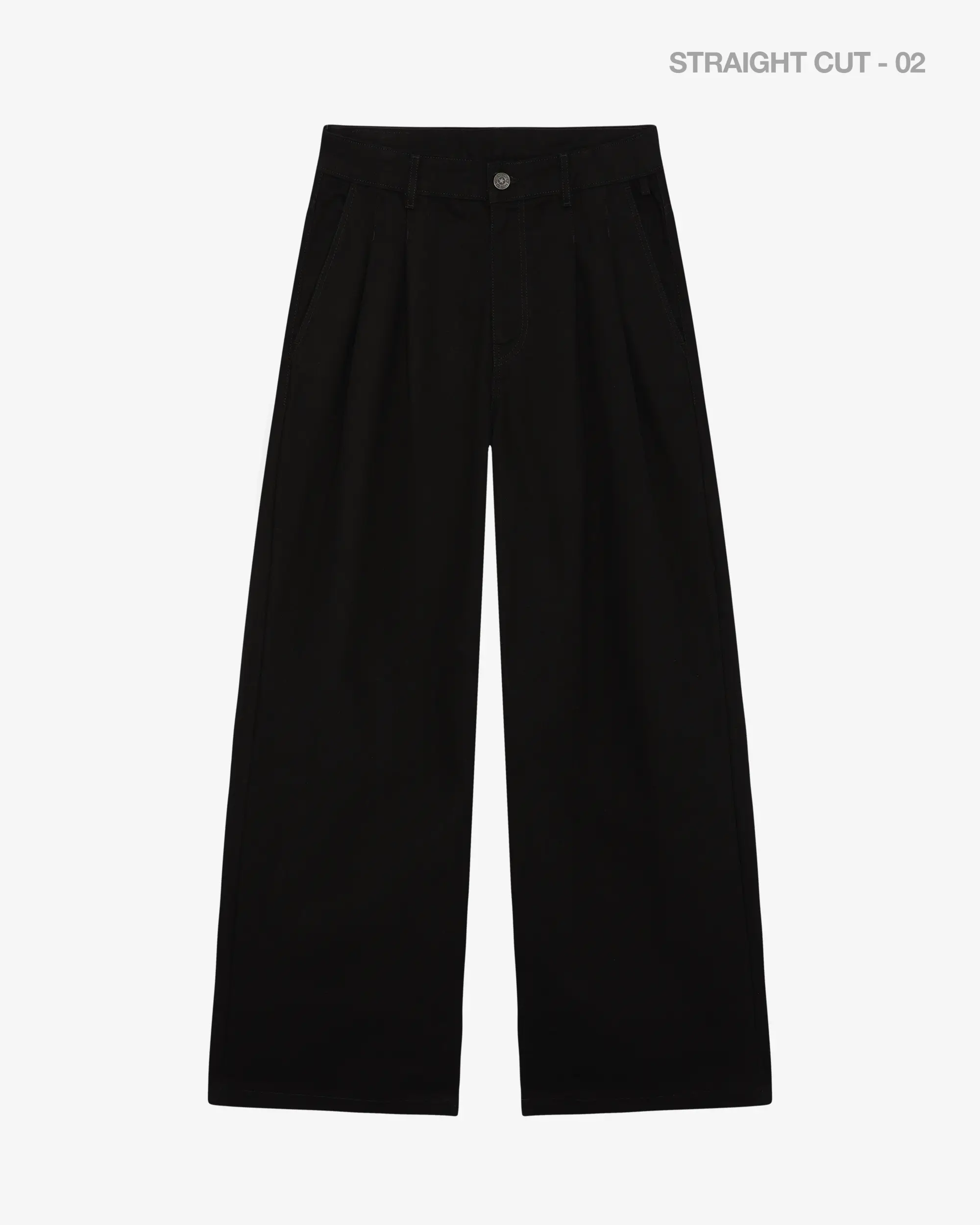 Double Pleated Denim Pants