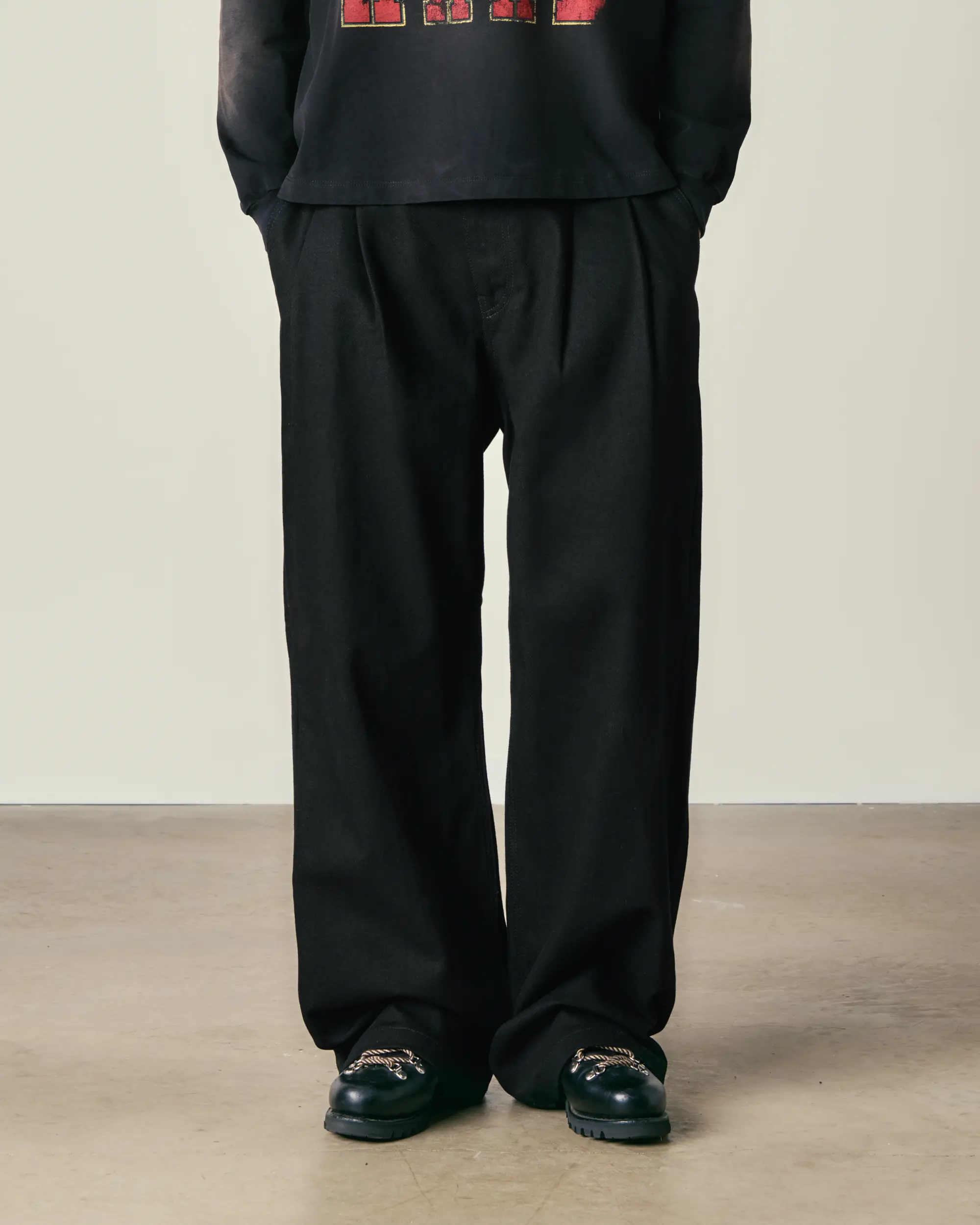 Double Pleated Denim Pants - Image 2