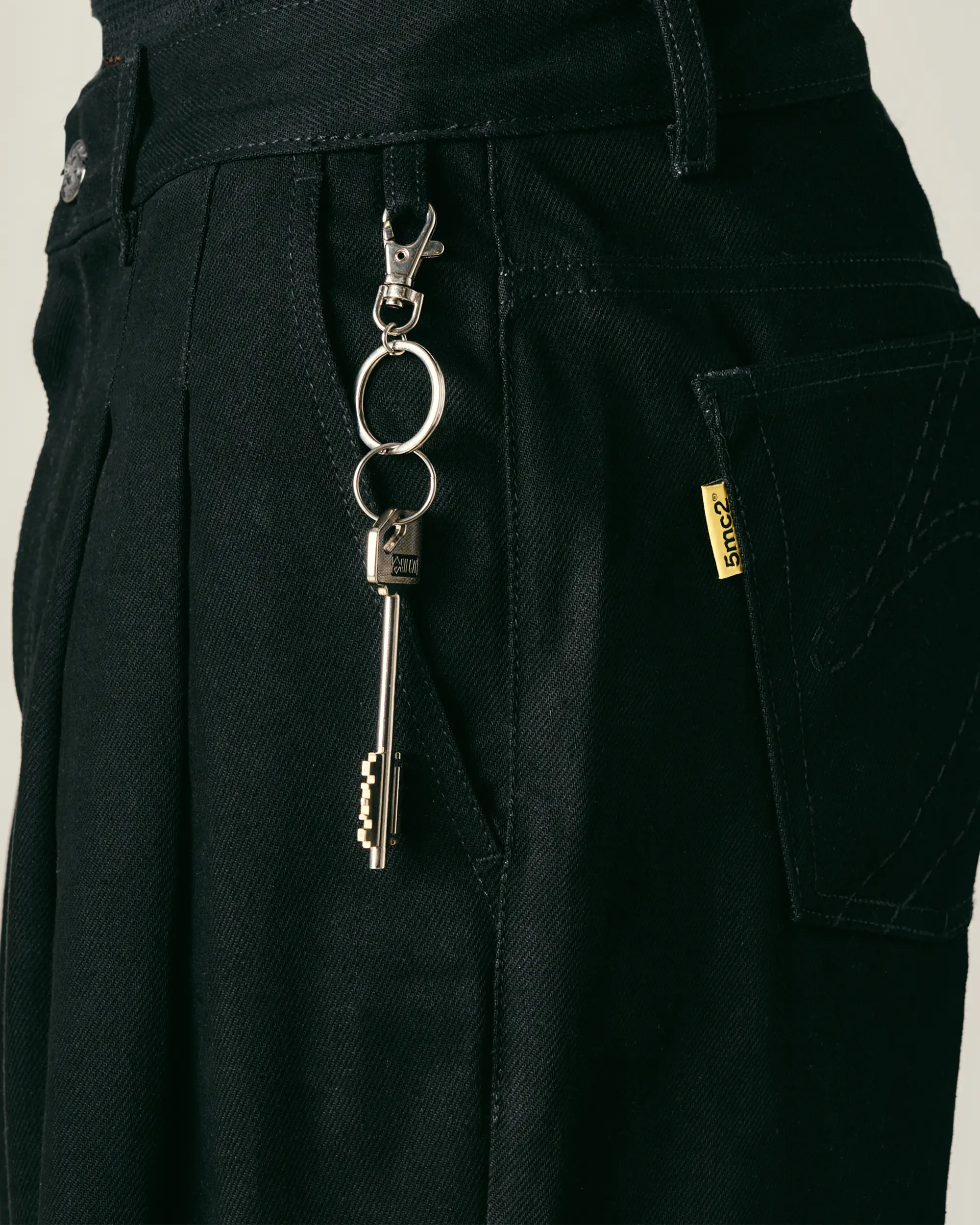 Double Pleated Denim Pants - Image 6