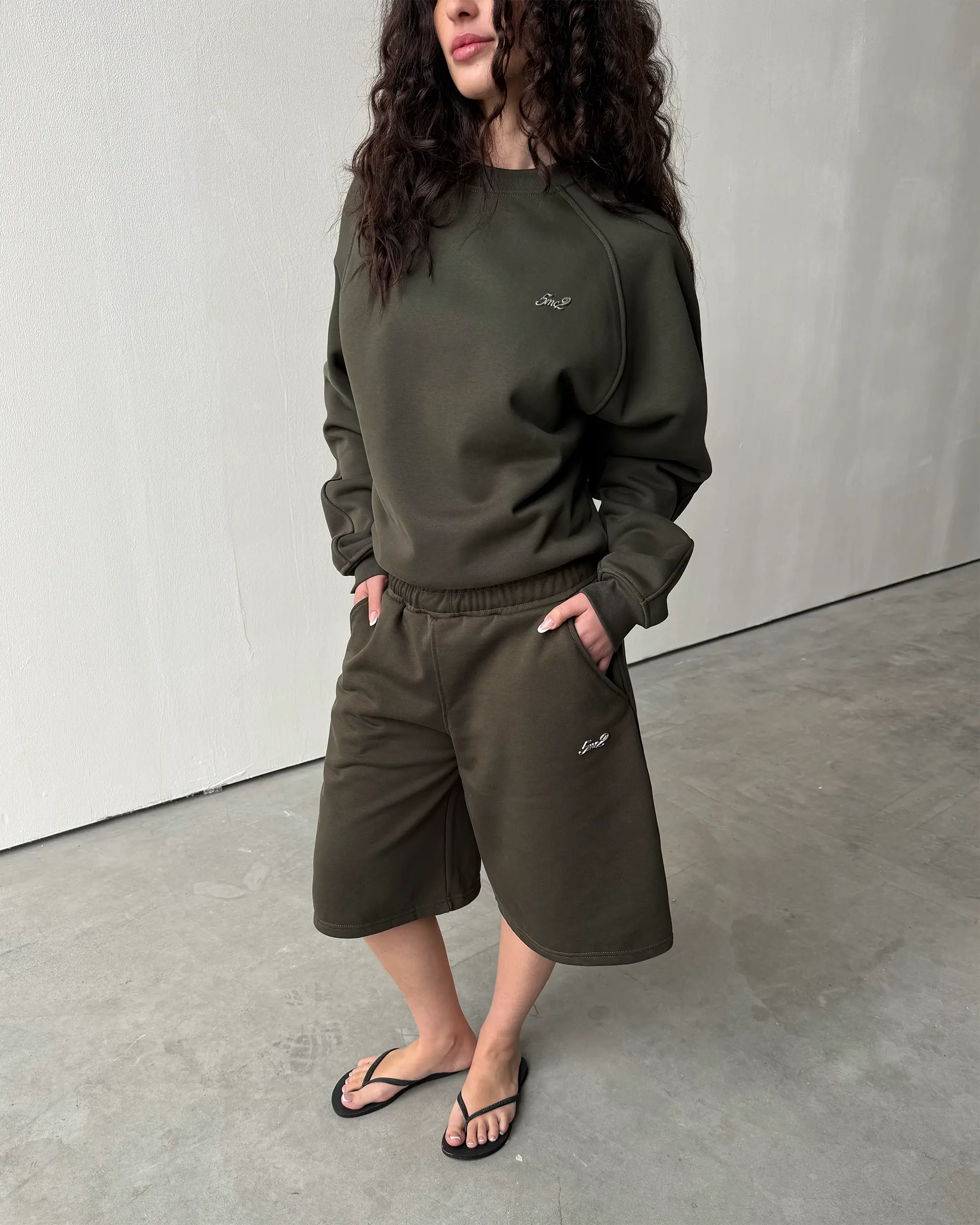 Forest Green Sweatshorts - Image 3