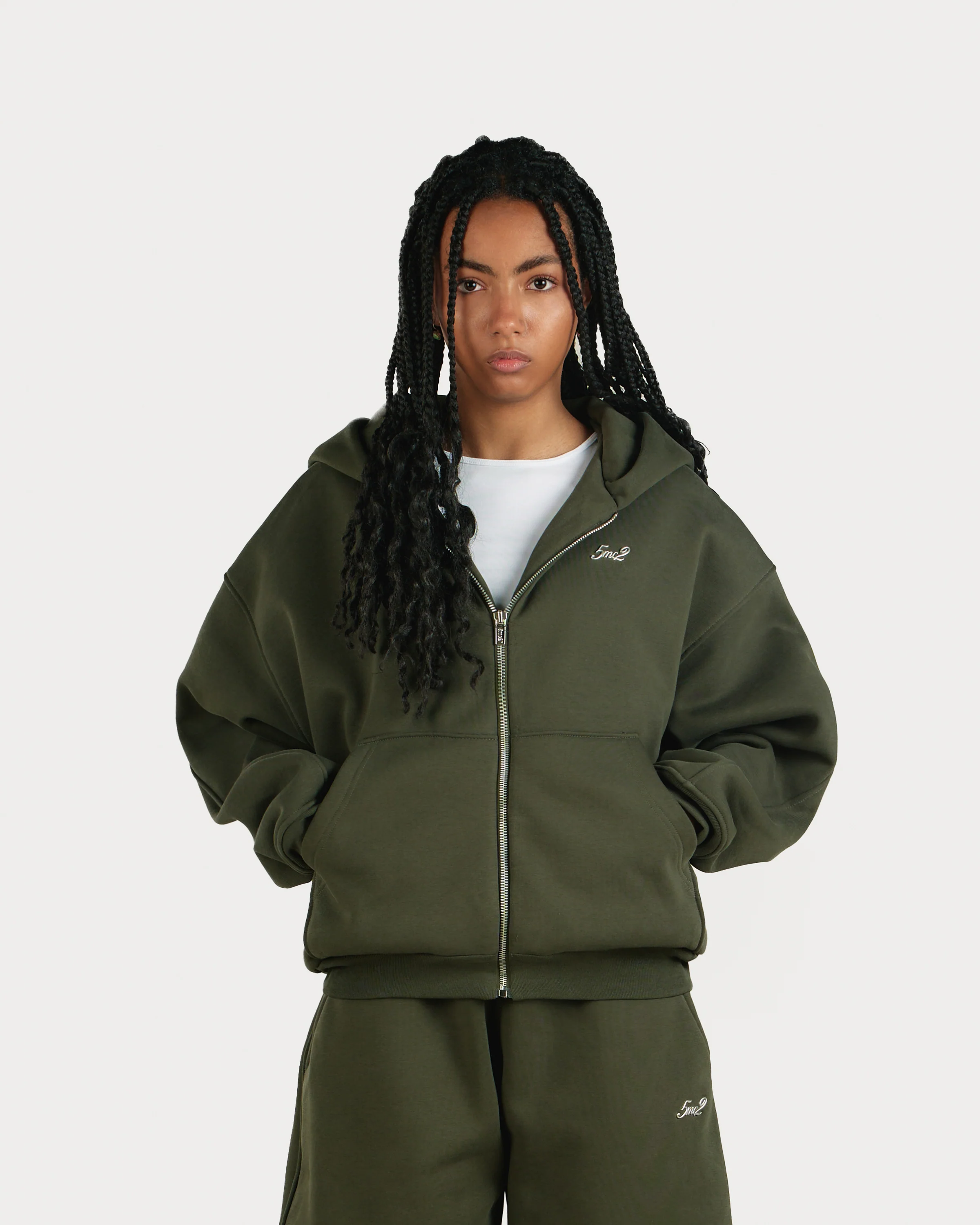 Forest Green Zip Hoodie - Image 4