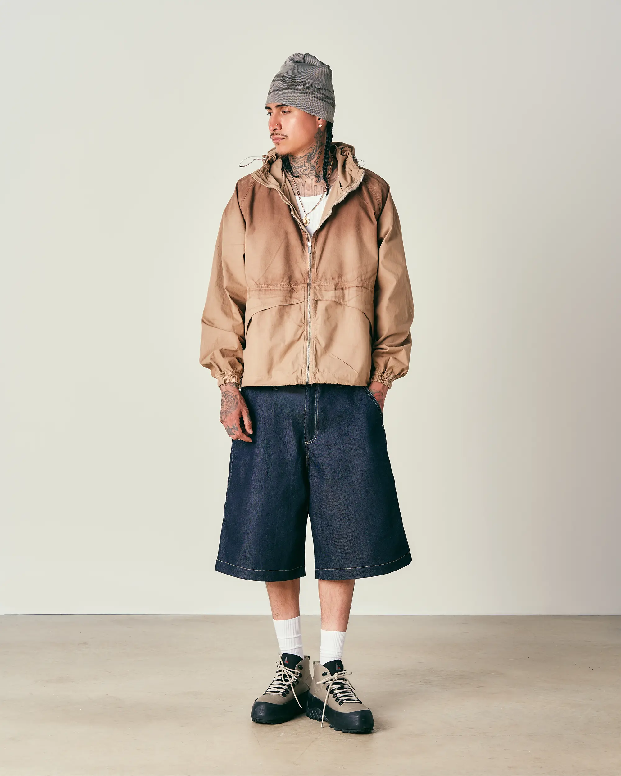 Indigo Raw Carpenter Shorts - Image 3