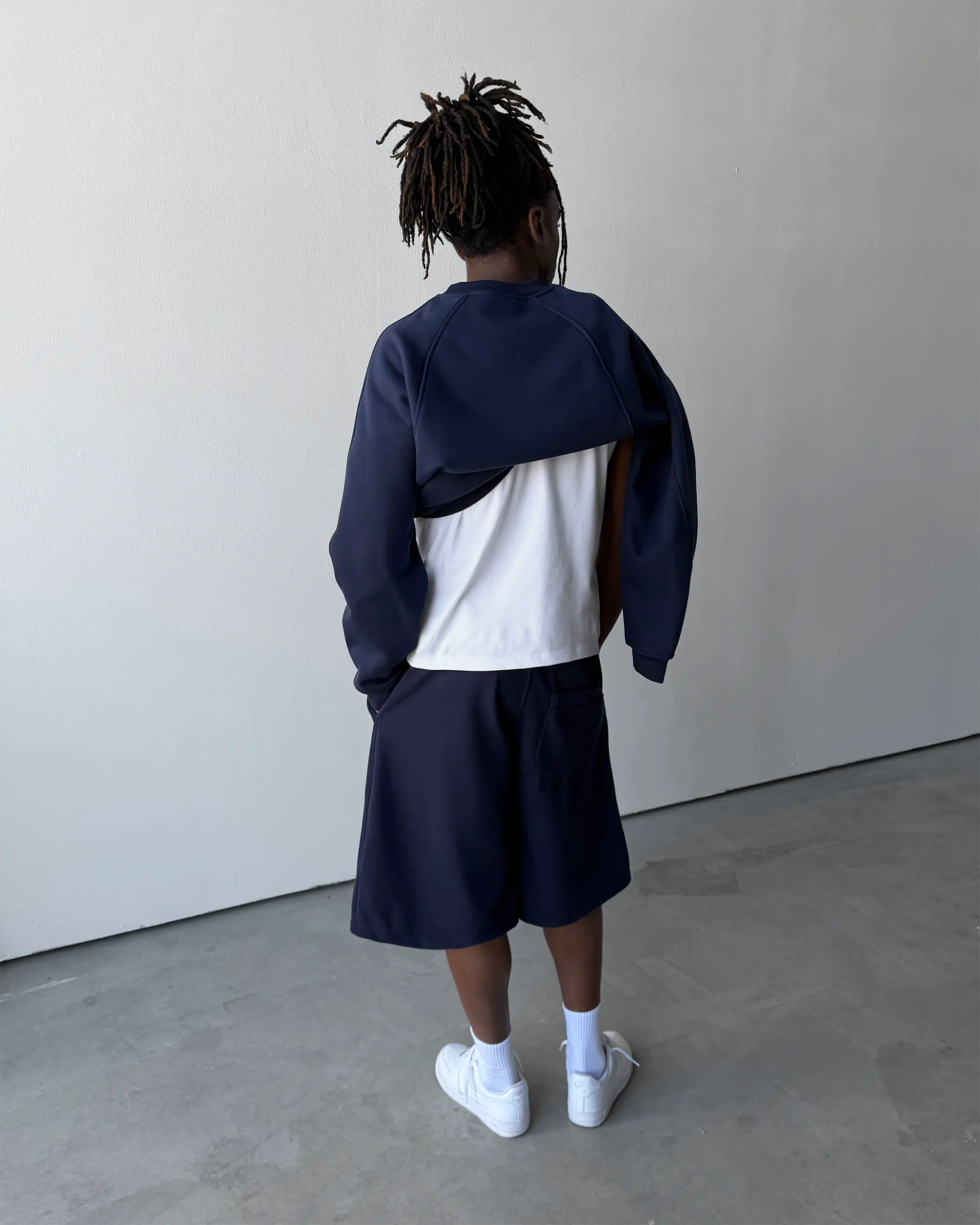 Midnight Blue Sweatshorts - Image 3