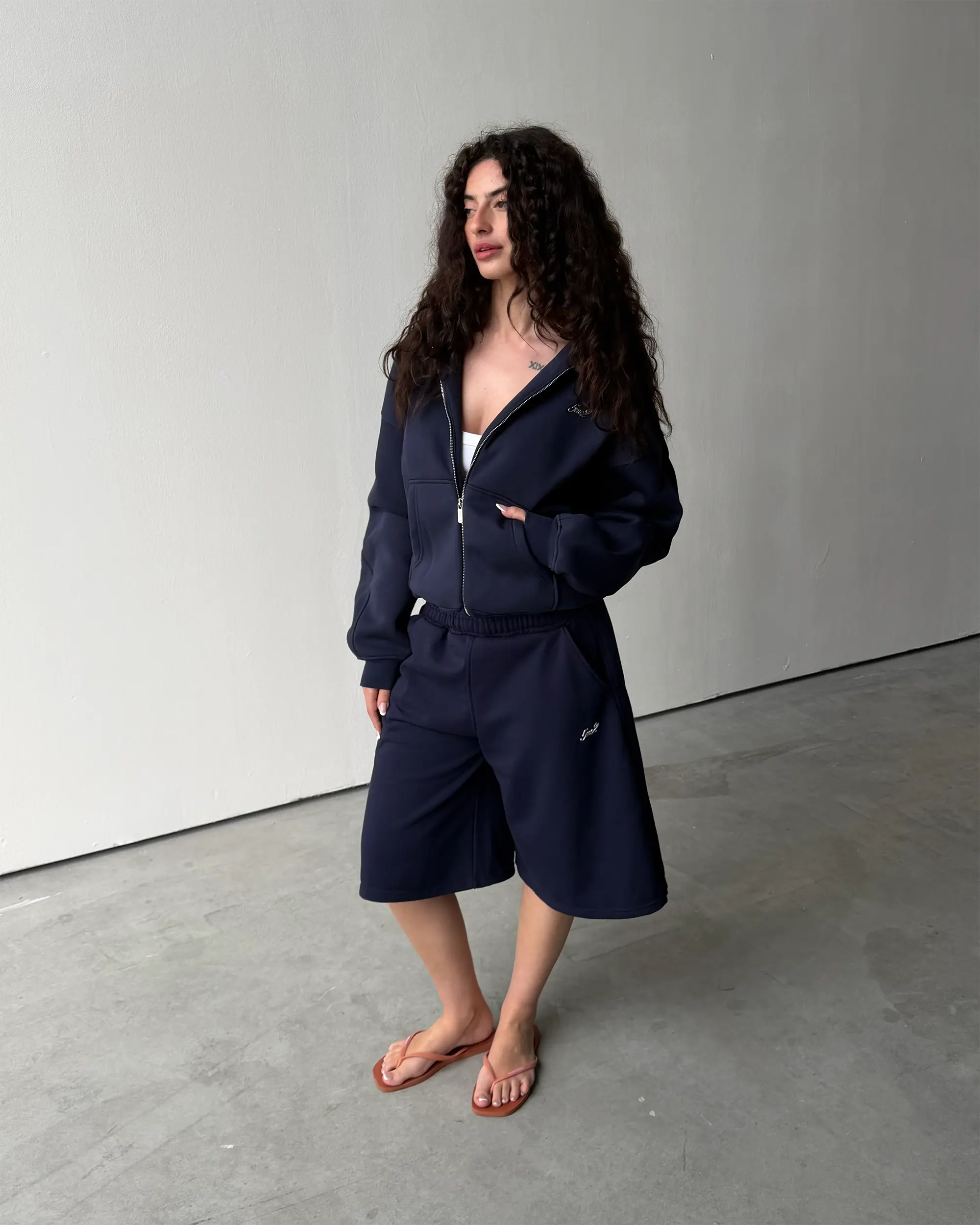 Midnight Blue Sweatshorts - Image 4