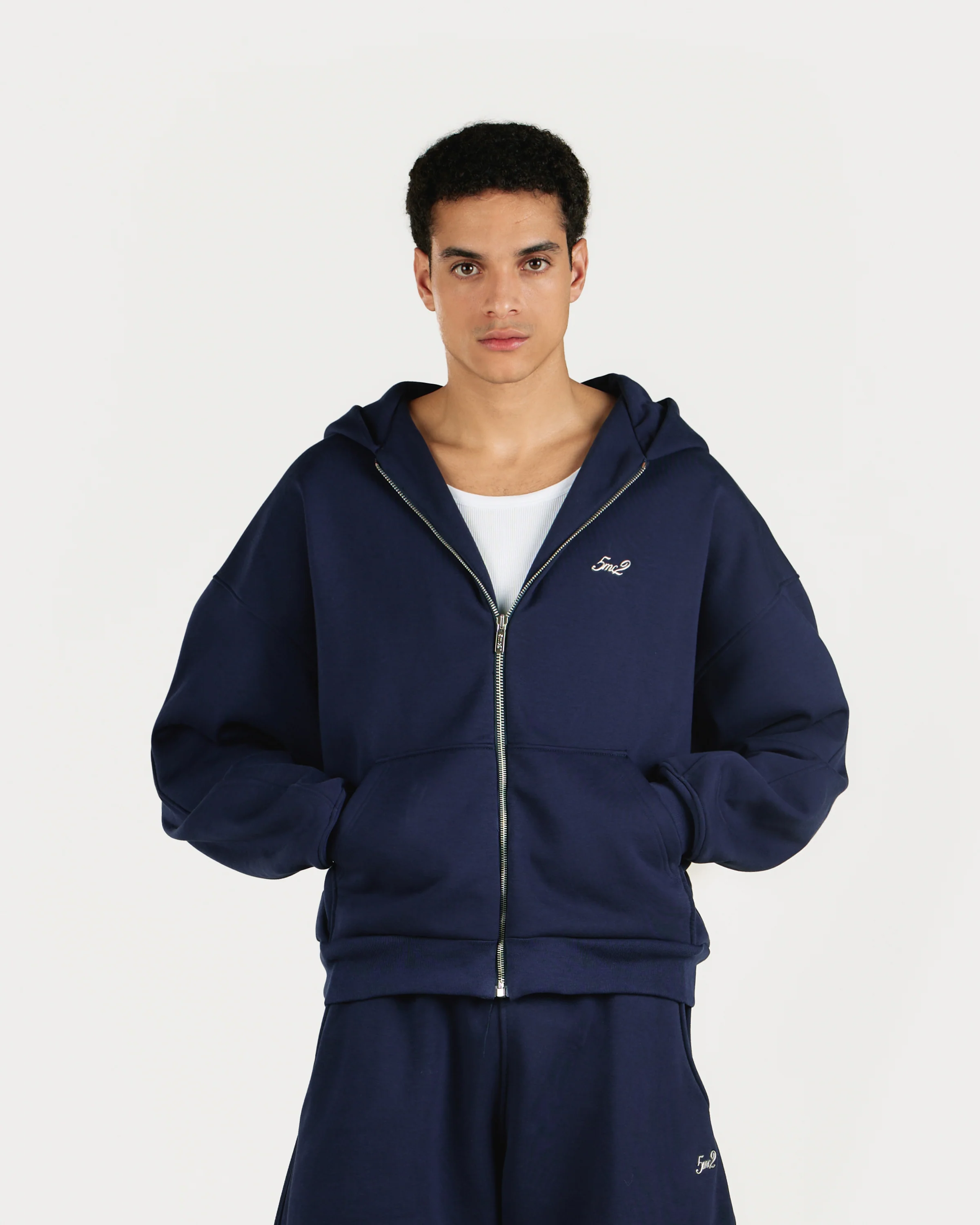 Midnight Blue Zip Hoodie - Image 2