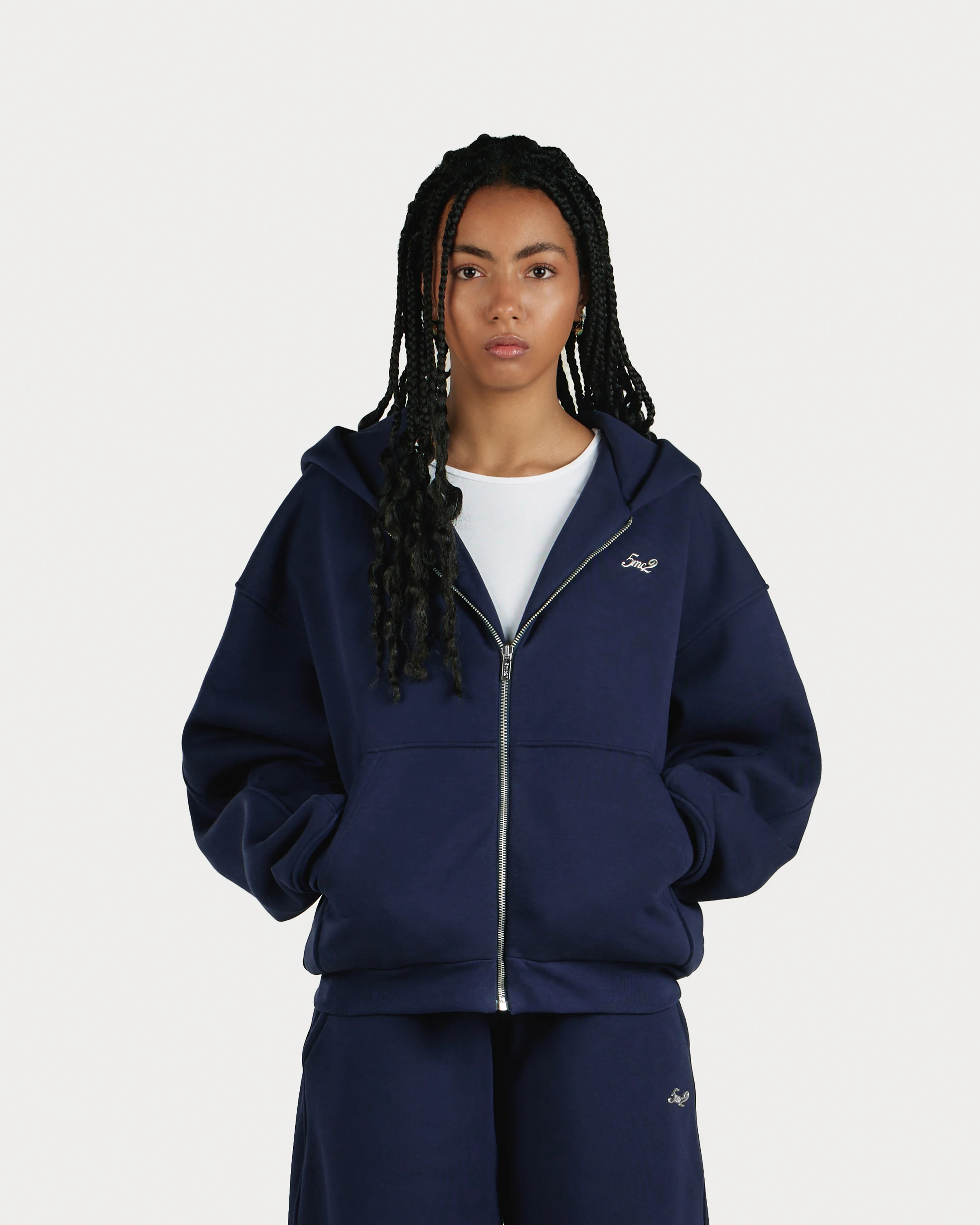 Midnight Blue Zip Hoodie - Image 4