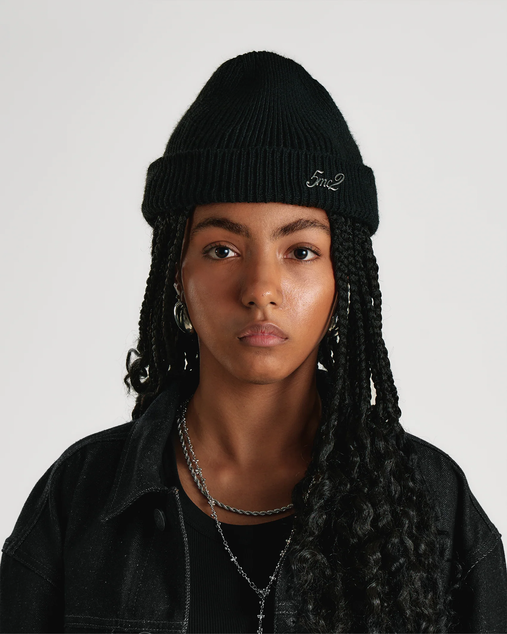 Pitch Black Raw Beanie - Image 3