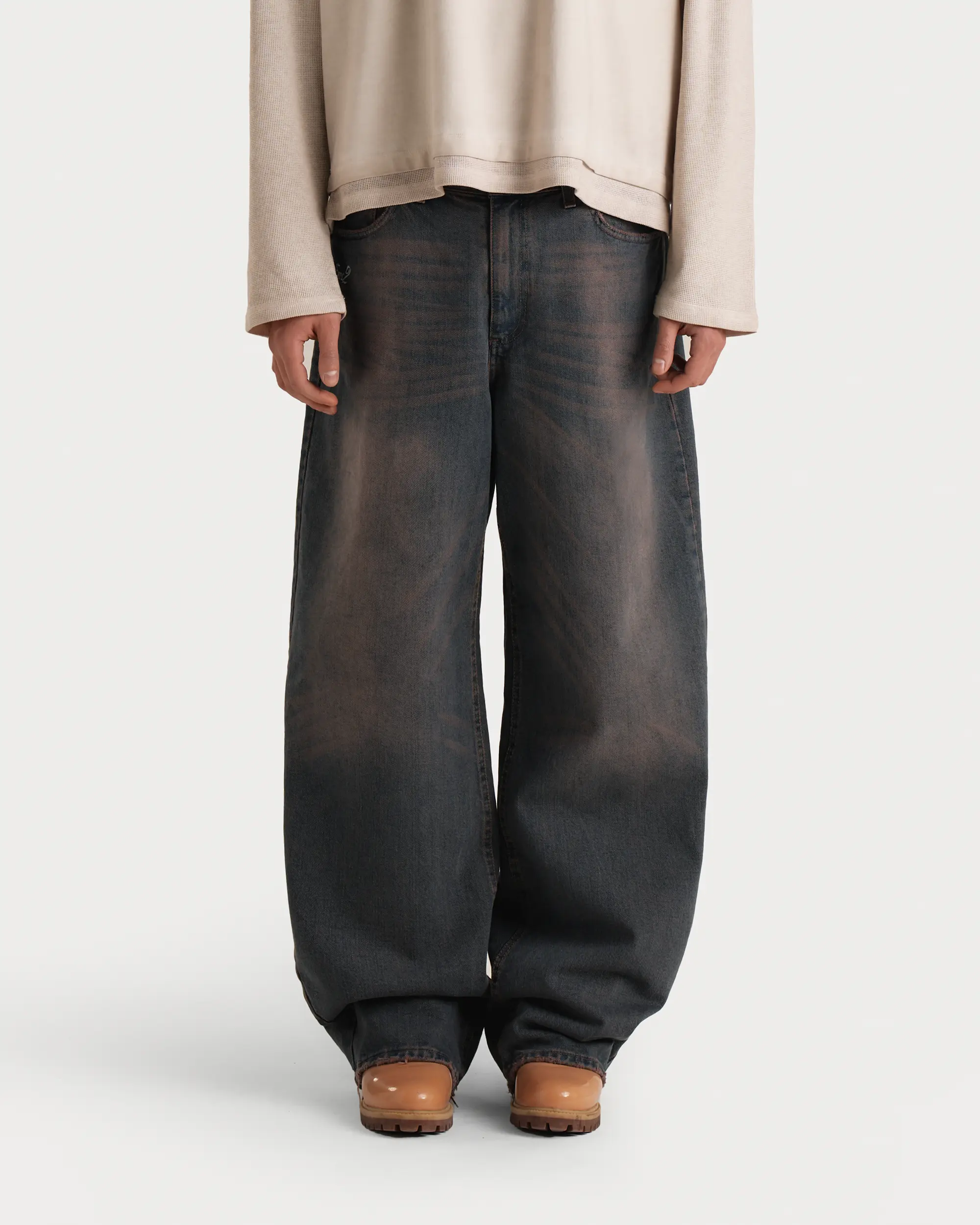 Rust Denim Pants - Image 2