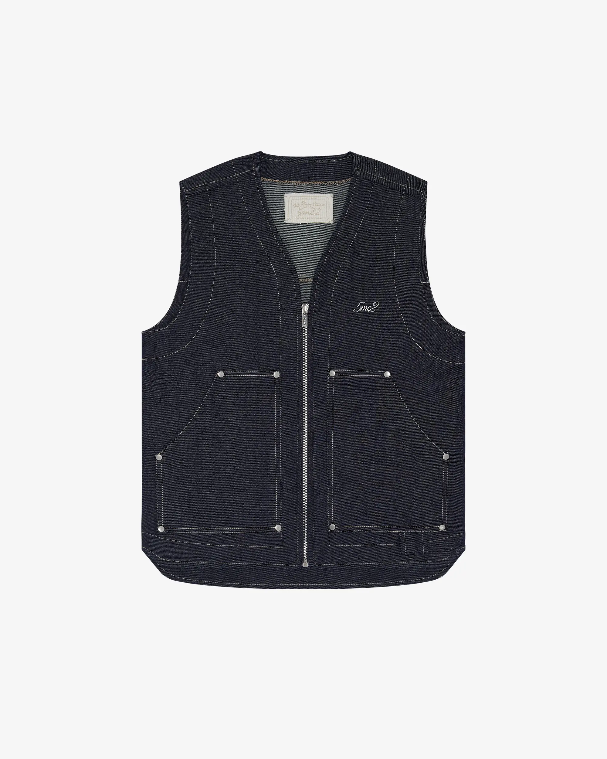 Indigo Raw Utility Vest