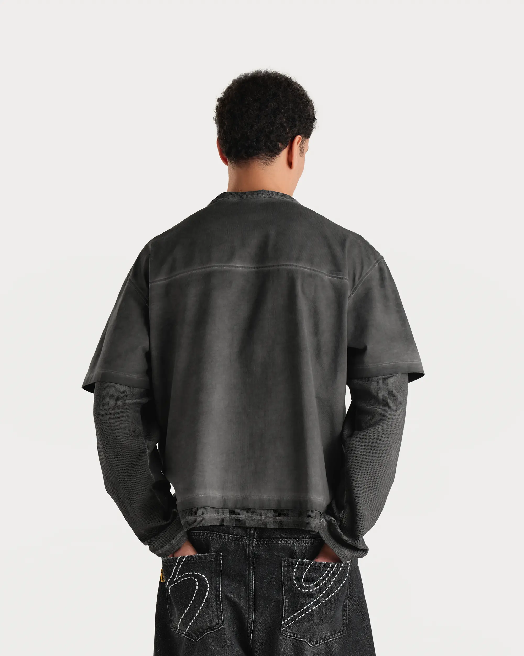 Vintage Black Waffle Double-Sleeve - Image 4