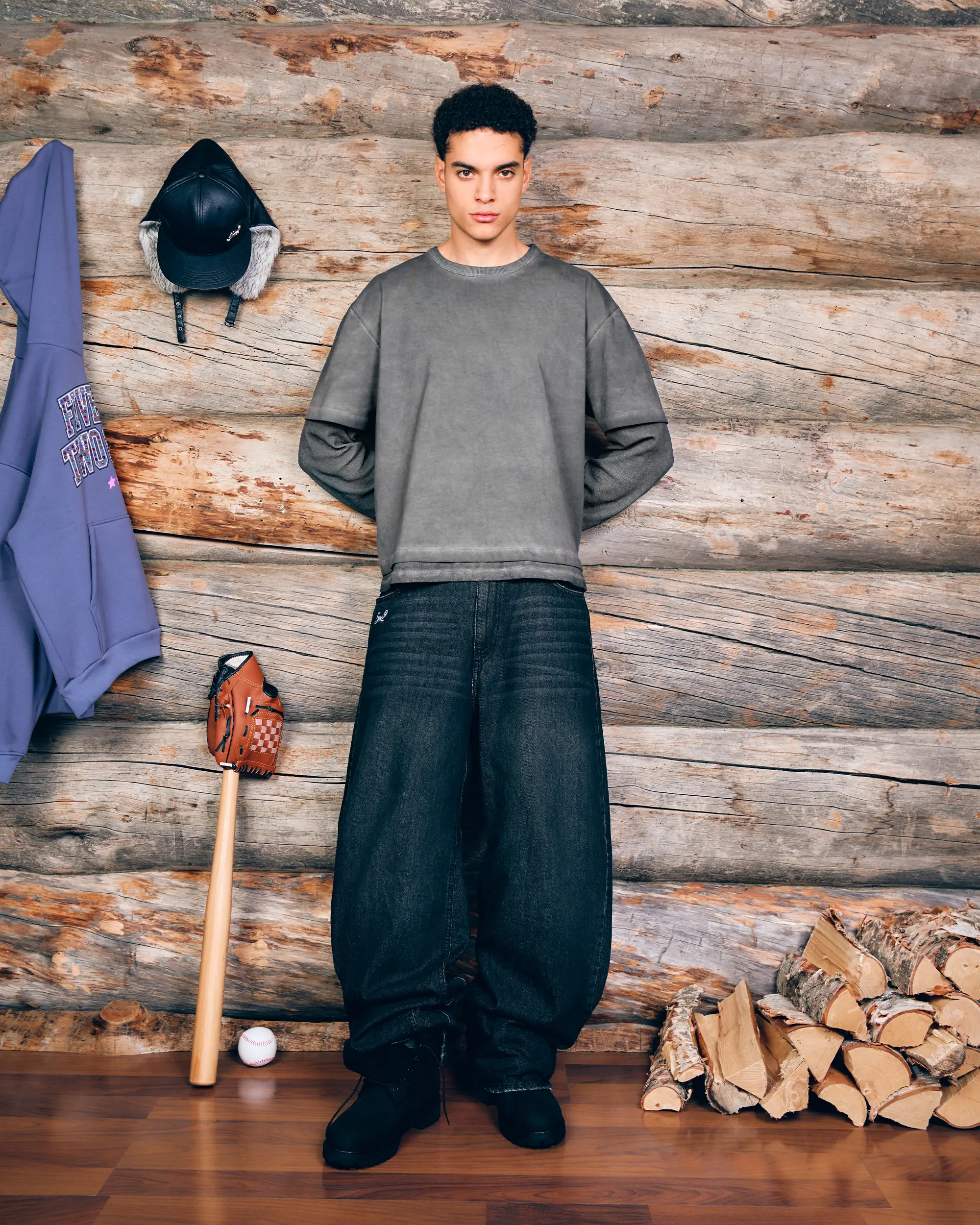 Vintage Black Waffle Double-Sleeve - Image 6