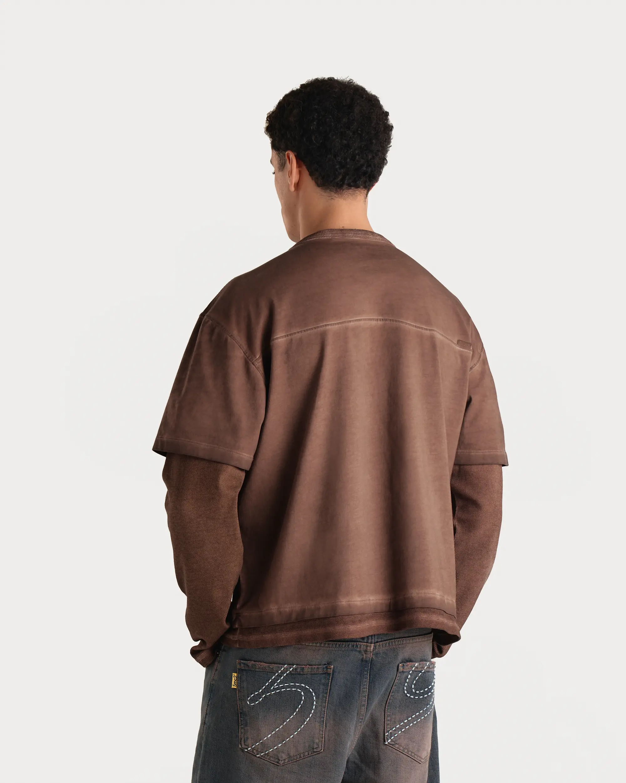 Vintage Brown Waffle Double-Sleeve - Image 4