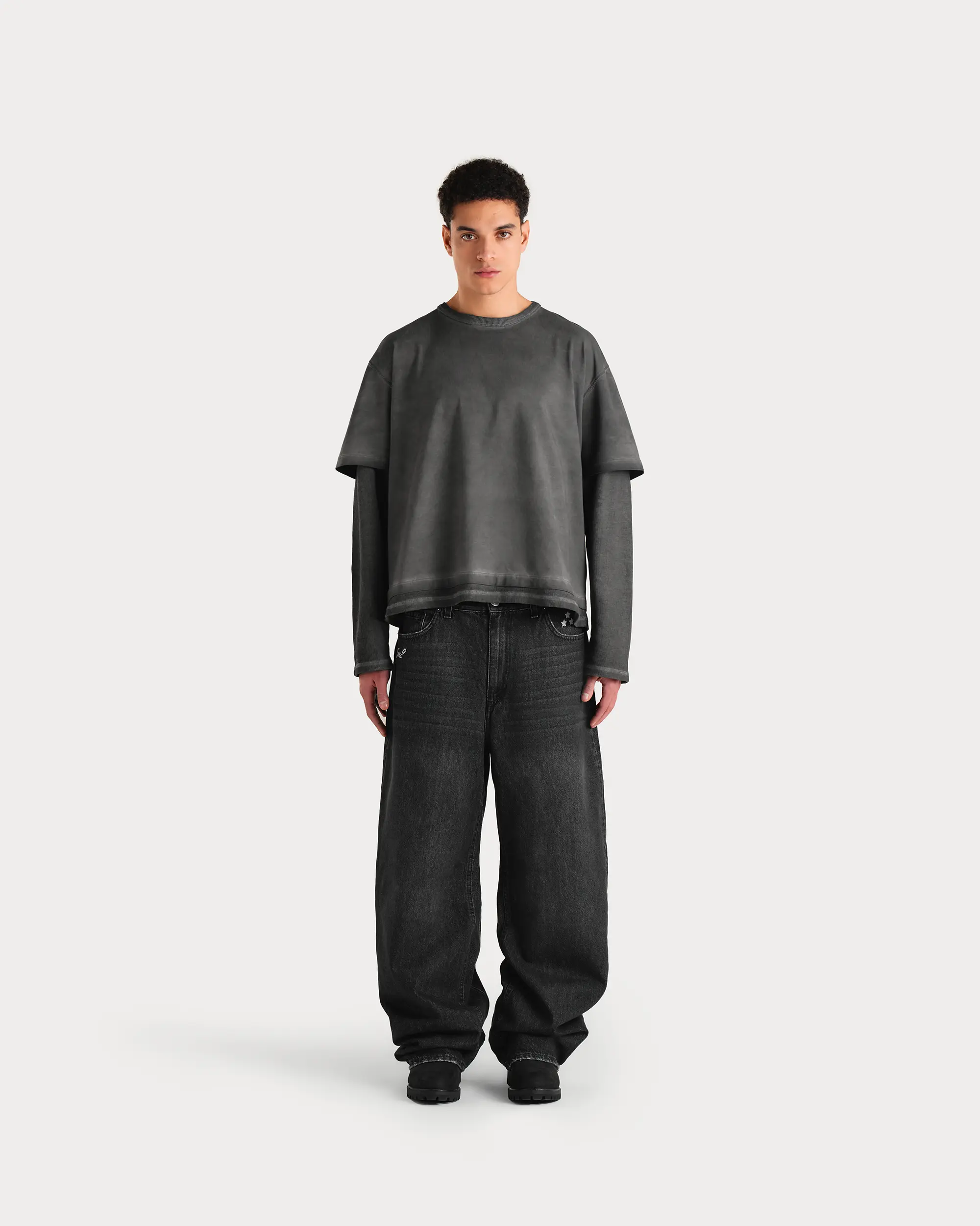 Washed Black Denim Pants - Image 5