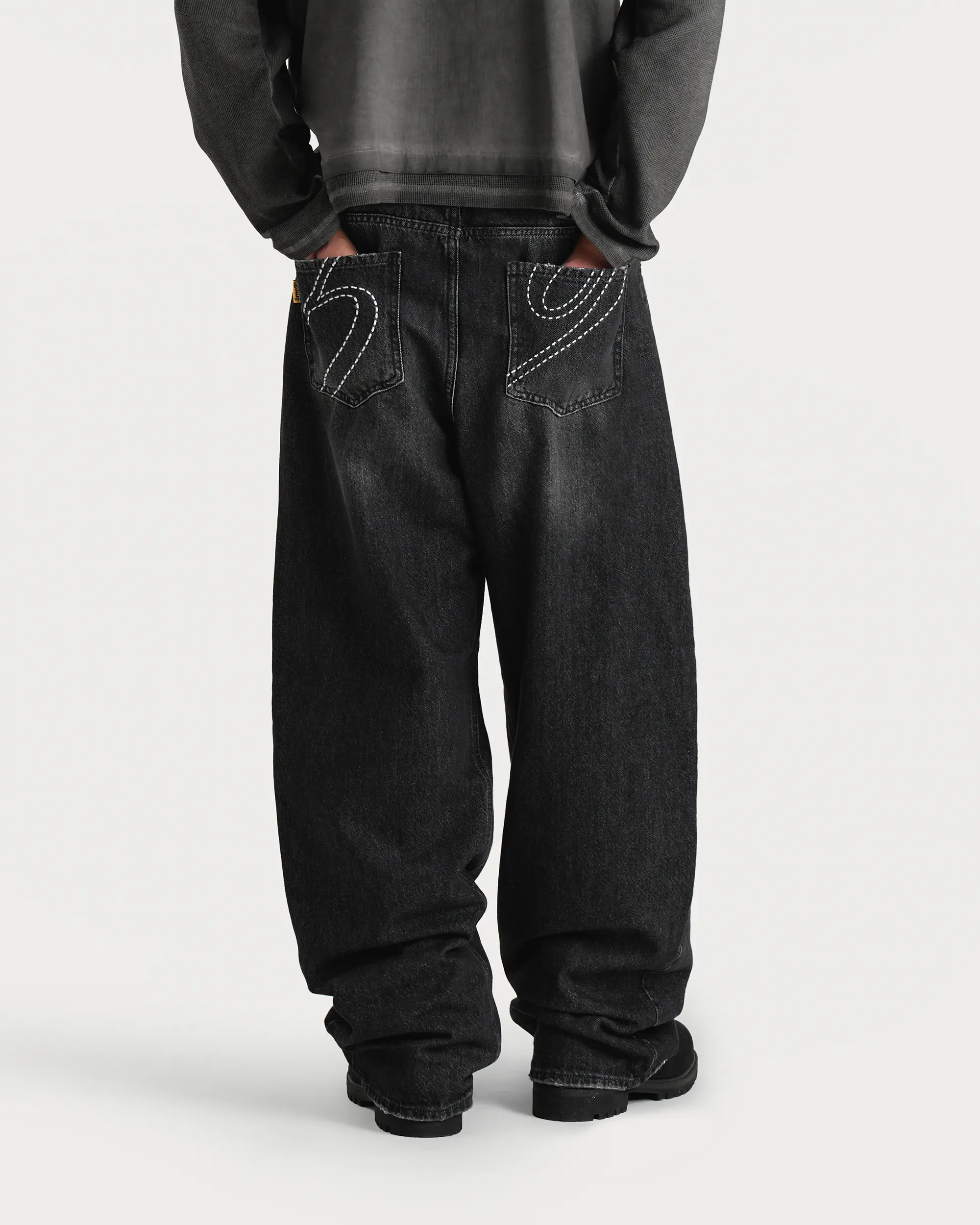 Washed Black Denim Pants - Image 6