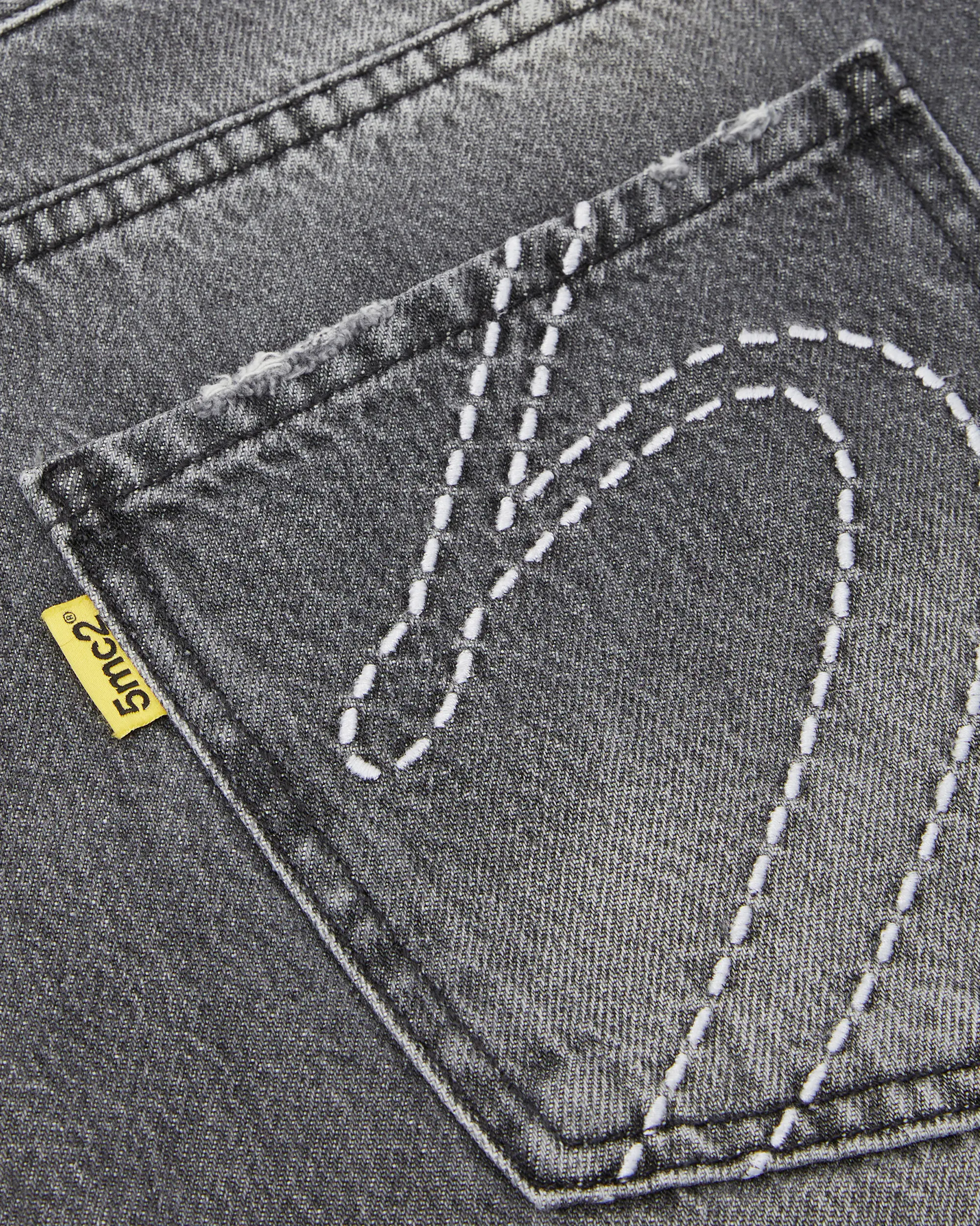 Washed Grey Denim Pants - Image 5