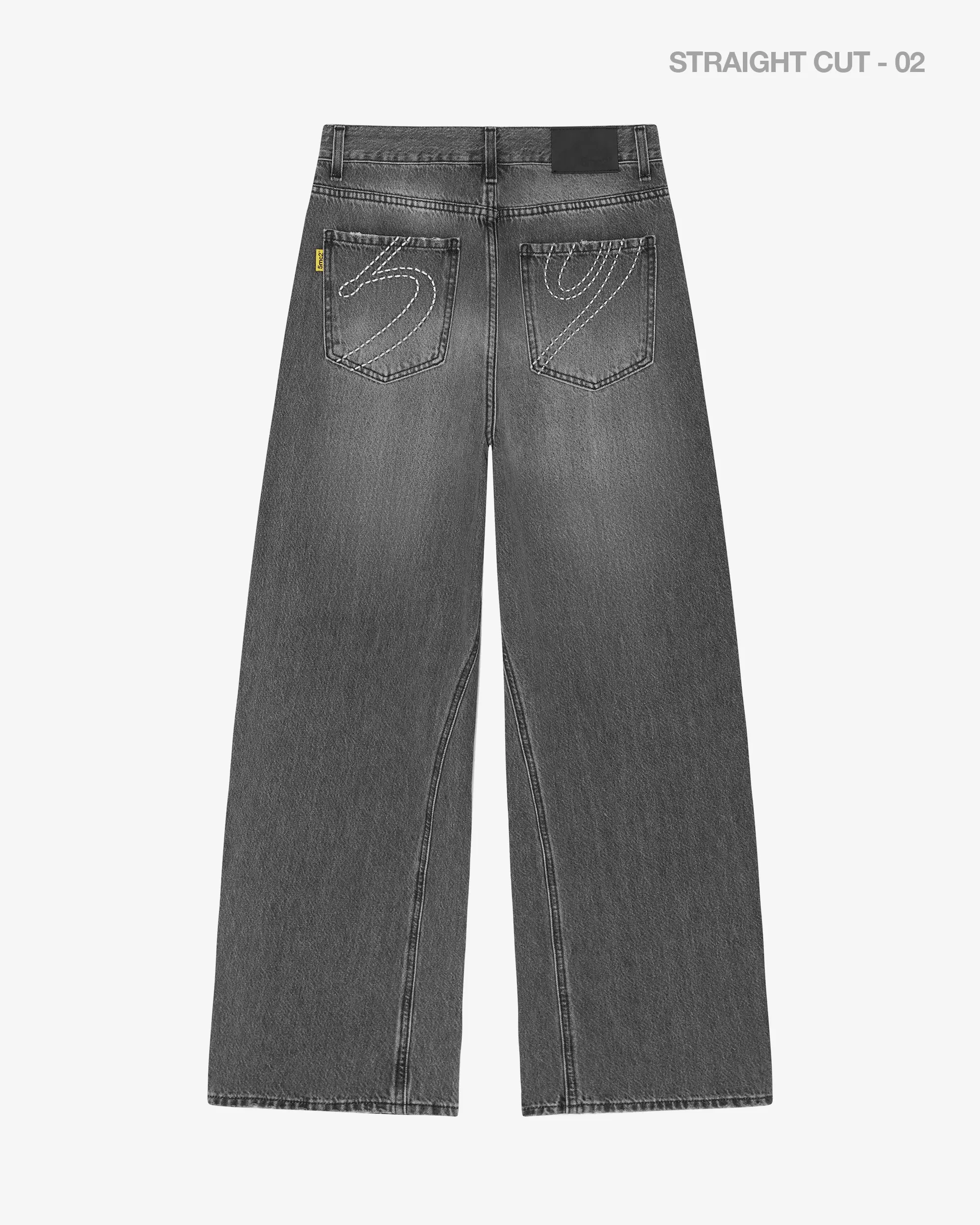 Washed Grey Denim Pants - Image 7