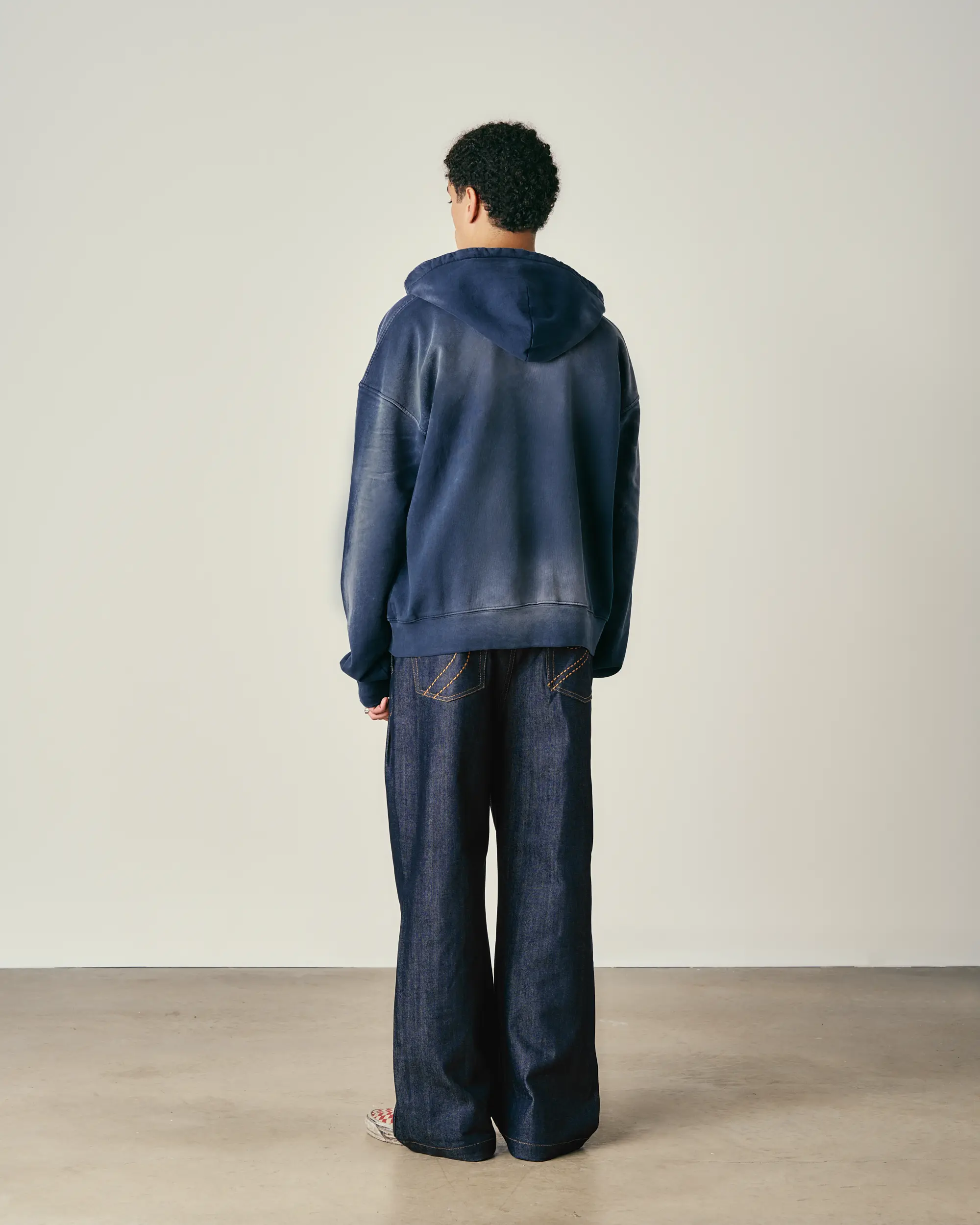 Washed Pin Zip Hoodie - Image 4